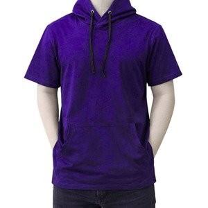 Sudadera con Capucha Ligera de Verano, 100% Algodón, Transpirable, Informal, de Alta Calidad, para Hombre, Manga Corta, Servicio OEM al por Mayor - Product Image 4