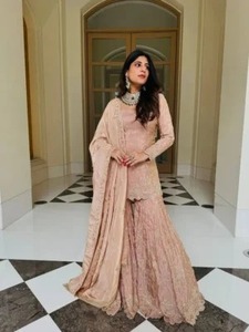 ABAYA Étnica para Mujer, de Poliéster, Manga Larga, con Cuentas, para Fiestas, Transpirable, Corte Regular, Hecha en India, Precio al por Mayor - Product Image 5
