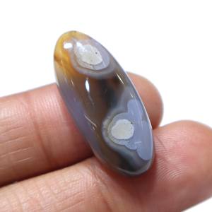 Piedra Preciosa Natural de Ágata Sulemani Aqeeq, Cabujón de Ágata con Rayas, Piedra Suelta Lisa, Proveedor Mayorista de Piedras para Joyería - Product Image 1