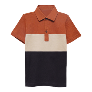 เสื้อยืดเด็กผู้ชาย แขนสั้น ผ้าฝ้าย 100% ดีไซน์พิเศษ ป้องกันรอยยับ ผ้าถัก ปักลาย  แบบเรียบ - Product Image 1