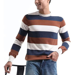 Sweat-shirt à col rond en polaire uni pour homme, coupe ample, couleur unie, manches longues, pull décontracté, streetwear - Product Image 5