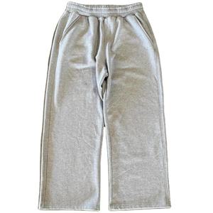 Pantalones de pierna ancha informales holgados de peso pesado para hombre personalizados al por mayor, pierna recta de algodón de alta calidad, aspecto lavado de lona ligera - Product Image 2