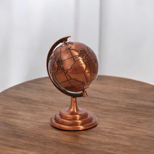 Metall-Weltkugel für Heim-Dekoration Büro Studierzimmer Schreibtisch Dekorative Globus-Kugel Lehrreiches Geographie-Geschenk - Product Image 1