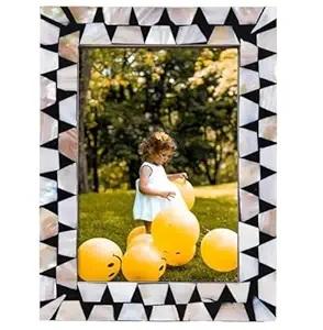 Cadre photo en nacre, coquille de mer, cristaux faits à la main, design unique et tendance. - Product Image 3