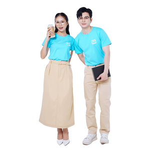 Uniforme de Trabajo de Alta Calidad para Personal, Conjunto de Camiseta Polo y Delantal, Poliéster Tejido, Personalizable, Ropa de Trabajo para Cafetería y Restaurante - Product Image 2