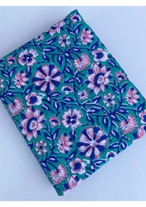 Tela 100% Algodón Hecha a Mano en India con Bordado, Transpirable y Ligera, Estampados Florales Hechos a Mano para Niñas, Textiles para el Hogar, OEM - Product Image 5