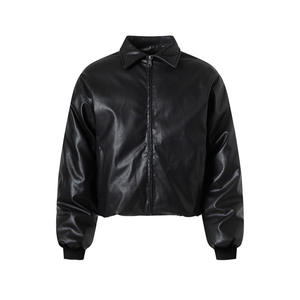 Wholesale Mens Winter Motorcycle Outdoor Waterproof <b>Windbreaker</b> Zip-Up <b>Vintage</b> PU Leather Jacket Eco-Friendly Breathable Men - Product Image 5
