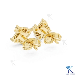 Lab Grown Diamond Swirl Cluster <b>Stud</b> Earrings 14K/18K Solid Gold Interwoven Floral Women's Jewelry Wedding Party Anniversary - Product Image 6