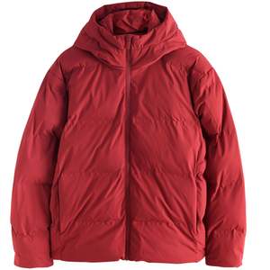 Veste d'hiver rembourrée à capuche pour homme, de luxe, rouge cramoisi, coupe-vent, style urbain, vente en gros personnalisée, OEM, ODM, marque privée, en vrac - Product Image 3