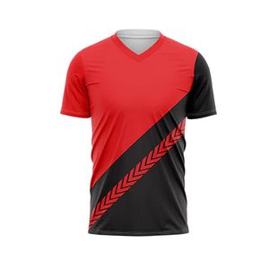 Conjunto de Jersey de Hockey Rojo y Negro, Cuello en V, Manga Corta, con Pantalones Cortos a Juego, Uniforme Deportivo, Ropa para Partidos Atléticos - Product Image 3