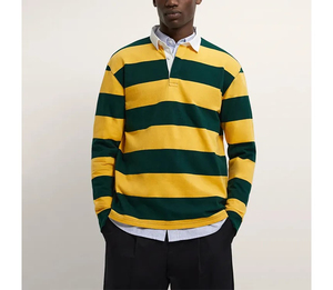 T-shirts de rugby personnalisés pour hommes, vente en gros, prix abordable, style décontracté, fabrication OEM - Product Image 4