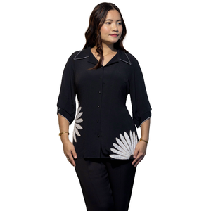 SIENNA Women Black <b>Shirt</b> Casual Lightweight Comfortable Fabric Smart Fit Everyday Wear Top - Product Image 1