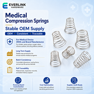 Ressorts de compression coniques médicaux personnalisés avec approvisionnement OEM stable et traçable pour systèmes de pompes à perfusion et à seringues - Product Image 1