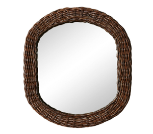 Miroir rond en rotin design, fait main, brillant, décoratif, pour la décoration intérieure moderne de la maison, chambre à coucher, salon - Product Image 1
