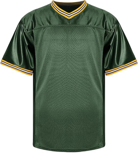 College Team American Football Uniform Breathable Mesh Rugby Jersey with Short Sleeves Printed Techniques - Product Image 5