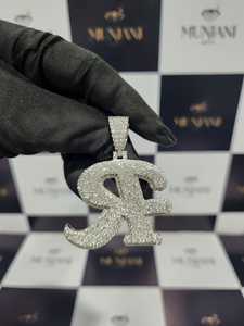จี้ตัวอักษรแบบกำหนดเองประดับเพชรโมอิสซาไนต์ VVS เงินแท้ 925 สไตล์ฮิปฮอป - Product Image 1