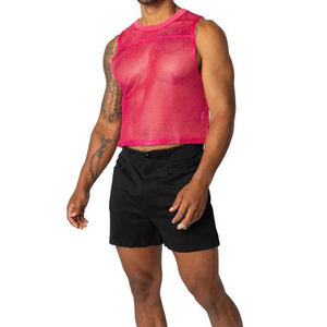 Wholesale High Quality Customized Men's Knitted <b>Mesh</b> Sporty Tank <b>Top</b> Running Sports Fitness Sleeveless Custom Logo Design - Product Image 3