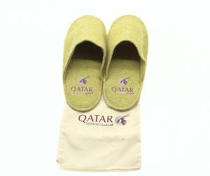 Pantuflas de Hotel Hechas a Mano de Fieltro de Lana, Diseño Abierto, Ecológicas, Cómodas, con Plantilla de Cuero, Estilo Aerolínea - Product Image 4