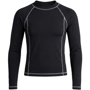 <b>Men</b> <b>Compression</b> <b>Shirt</b> Long Sleeve Athletic Base Layer Crew Neck Sports Training Fitness Workout Running Top Surf Top - Product Image 2