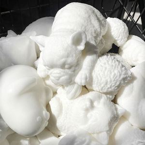 ของเล่นบีบ TPR รูปทรงตัวอ่อนสีขาวแบบไบโอมิเมติก - ของเล่นบีบทำมือเพื่อคลายเครียดและปรับแต่งได้ - Product Image 4