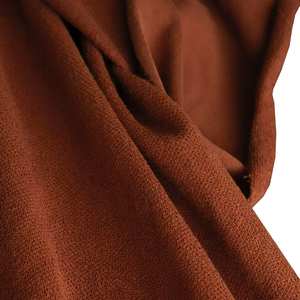 Tela de Felpa Marrón, Peso Medio, Tejido de Punto Liso, Textil de Algodón Sólido para la Fabricación de Prendas de Vestir - Product Image 5