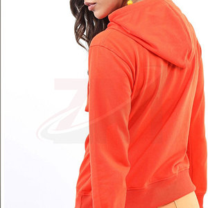 เสื้อฮู้ดสีส้มสำหรับผู้หญิง พิมพ์ลายเสือการ์ตูน แขนยาว เสื้อสเวตเชิ้ตลำลอง ผ้าฝ้ายถัก ระบายอากาศได้ดี - Product Image 5