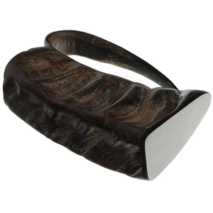 Mug en corne de buffle naturelle biologique Viking Angel, style animalier régional indien, finition polie, portable pour le vin - Product Image 3