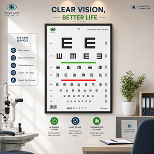 แผนภูมิวัดสายตาแบบเคลื่อนที่ได้ E Visual Acuity Chart พร้อมแถบสีแดง/เขียว ระยะ 3 เมตร (10 ฟุต) อุปกรณ์ตรวจวัด ระดับ Class I คู่มือการใช้งาน รับประกัน 2 ปี - Product Image 5