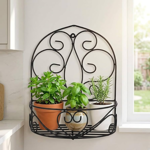 Support de suspension pour plantes d'extérieur, support de jardinage pour terrasse, supports métalliques pour plantes, porte-pot de fleurs de style rustique haut de gamme en promotion - Product Image 1