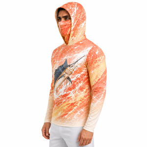 Hoodie de pêche respirant, maillot de pêche personnalisé, chemise de pêche performante, vêtements de pêche anti-UV pour l'extérieur - Product Image 2