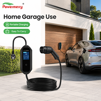 Chargeur EV portable Powermerry 3,5 kW 16A Type 2 230Vac avec logo personnalisé, câble et emballage pour les acheteurs européens OEM ODM