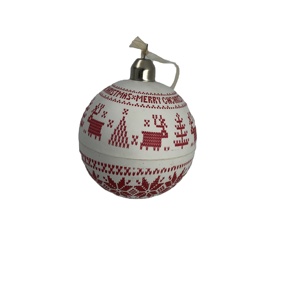 2024 Best Seller Biodegradable árbol de Navidad colgar bagazo personalizado blanco adorno de Navidad decorado bola colgante para festivales - Product Image 4