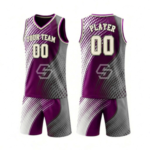 Maillot de basket-ball personnalisé de haute qualité, uniformes en twill personnalisés, broderie, maillot de sport 100% polyester respirant - Product Image 1