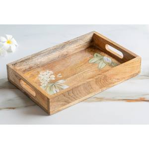 Bandeja de madera ligera, fácil de transportar, para té, café y refrigerios. Bandeja de madera artesanal, ideal para el hogar, hoteles y restaurantes. - Product Image 2