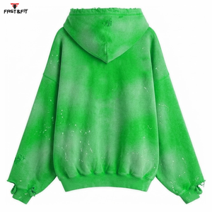 Hoodies Homme Oversize Effet Délavé et Usé avec Logo Personnalisé – Meilleures Ventes - Product Image 2