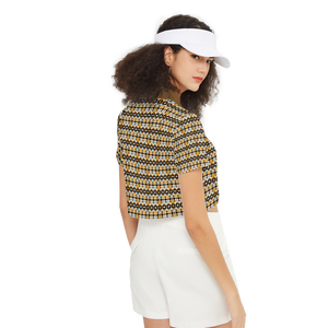 Custom Logo Design Women Cropped Polo Shirts OEM/ODM Printing Sportswear for Women Wholesale Polo T Shirts - Product Image 2