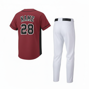 Uniformes de Béisbol y Sóftbol Personalizados al por Mayor de Fábrica |   Conjunto de Pantalones y Camiseta de Béisbol Corta y Transpirable |   Logotipo Personalizado con Nombre de Equipo - Product Image 2