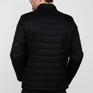 Cozy Unisex Puffer <b>Jackets</b> Stand Collar Patchwork Design Soft Smooth Exterior Fabric <b>Waterproof</b> Reversible for <b>Winter</b> Comfort - Product Image 4