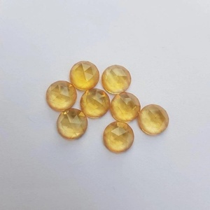 Citrino natural tallado en forma de rosa, piedra preciosa redonda de calidad, citrino suelto, piedras talladas en forma de rosa, piedras preciosas al por mayor en línea para la fabricación de joyas. - Product Image 1