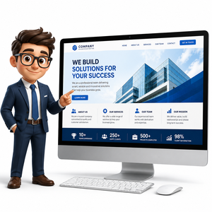 Conception de site Web professionnel pour les entreprises, pour la mise en image de la marque et la présence en ligne, avec des solutions globales prêtes à l'emploi de l'IA - Product Image 1