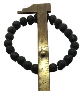 Pulsera Redonda de Piedra Natural Negra Mate Feng Shui Hecha a Mano para Hombre y Mujer, Tamaño 8-10 mm, Joyería de Moda Energética - Product Image 4