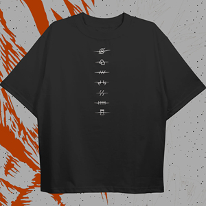 T-shirt à manches courtes en polyester/coton tricoté de haute qualité pour hommes, col en V ample, imprimé personnage anime neuf queues, style streetwear - Product Image 3
