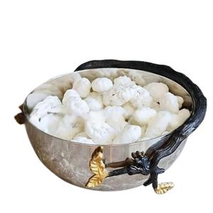 Shiny Polished <b>Tree</b> <b>Branch</b> Leaf Shape Design Black Color Bowl Aluminum Stainless Steel Metal High Quality Bowl - Product Image 1