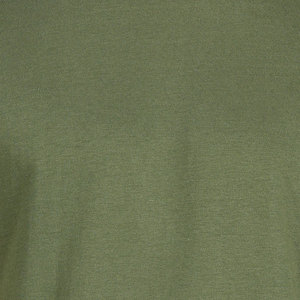 Camiseta de Manga Corta para Hombre, Color Verde Oliva, Cuello Redondo, Corte Ajustado, Ribete en Contraste, Estilo Casual, 100% Algodón Jersey, Color Sólido - Product Image 6