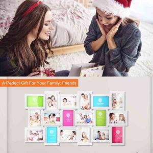 White 18-Picture Collage <b>Frame</b> Kit 4\" X 6\" Glass Protection Display with Wall Mounting for <b>Gallery</b> Home Decor & Photo Display - Product Image 2