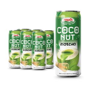 Échantillon Gratuit d'Eau de Coco avec Arôme de Thé Vert Matcha Pur, Latte Matcha en Gros au Meilleur Prix, Canette 250ML NAWON au Vietnam, OEM ISO - Product Image 1