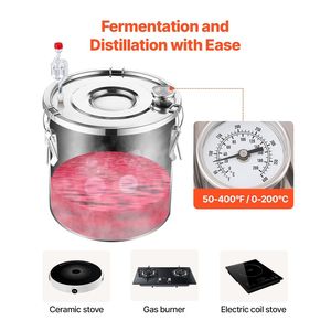 Distillatore di Alcol in Acciaio Inox da 50 L (13,2 Galloni) con Doppio Condensatore e Serpentina in Rame a Raffreddamento Rapido, Attrezzatura per Distillazione Efficiente - Product Image 3