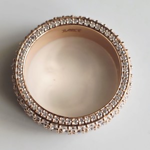 Anillo de banda de lujo de plata de ley 925 con diamantes cultivados en laboratorio de corte radiante, claridad VVS-VS, color DEF, con pavé de varias filas, para boda, de eternidad completa. - Product Image 4