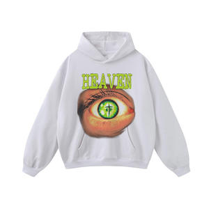 เสื้อฮู้ดผู้ชายพิมพ์ลาย Heaven Eye ผ้าฝ้าย ซิปหน้า สวมใส่สบายๆ สไตล์สตรีทแวร์ แขนยาว ผ้าถัก กันน้ำ ระบายอากาศได้ดี - Product Image 5