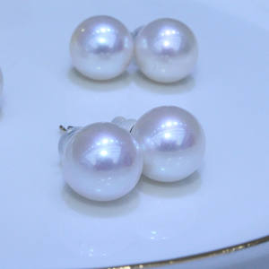 Pendientes de Perlas Blancas Grandes Edison de Agua Dulce para Mujer, Plata S925 con Luz Intensa, Ganchos para Orejas con Diseño de Tacones Altos, Elegantes y con Estilo - Product Image 1